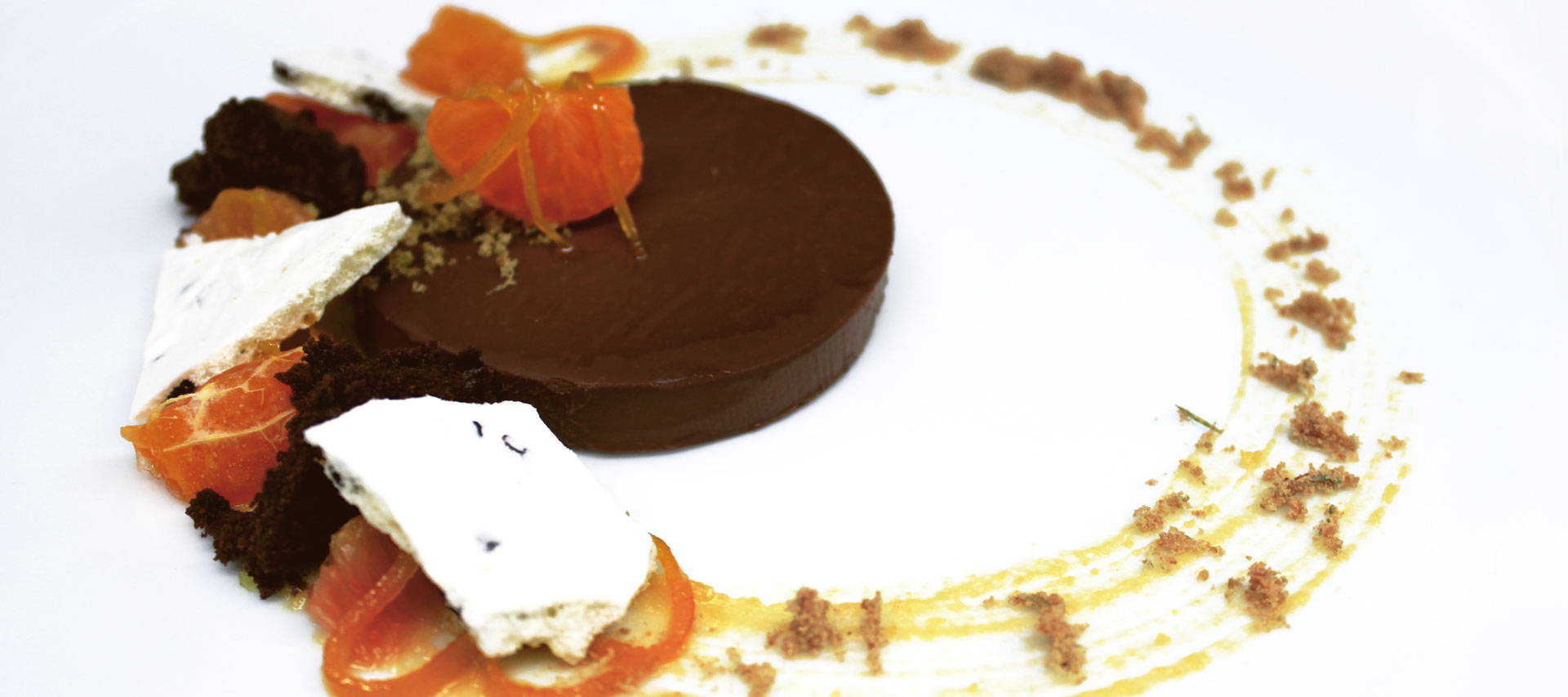 Nyangbo chocolate and earl grey custard cream and cacao nibs meringue tea infused dessert recipe