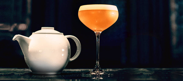Bourbon Sour cocktail recipe with green tea infused mixology 