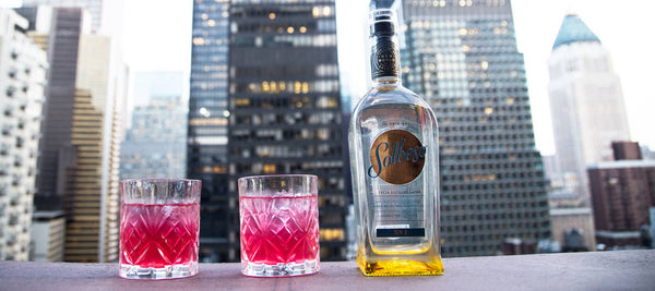 Berry Tea & Jalapeno Cocktail Recipe New York City skyline city view 